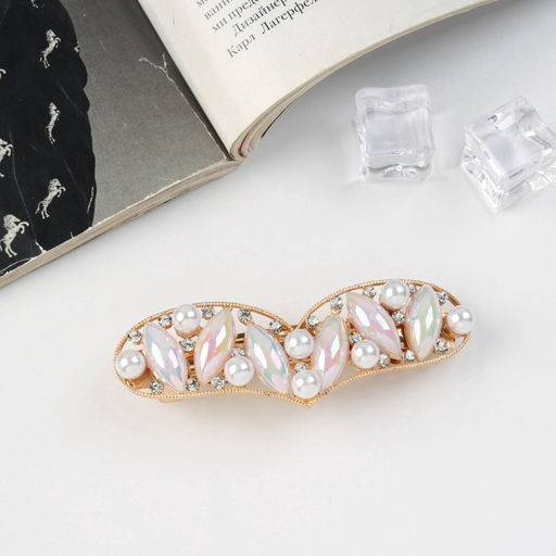 Заколка - автомат для волос «Глория», нежность сердце, 8.5 см