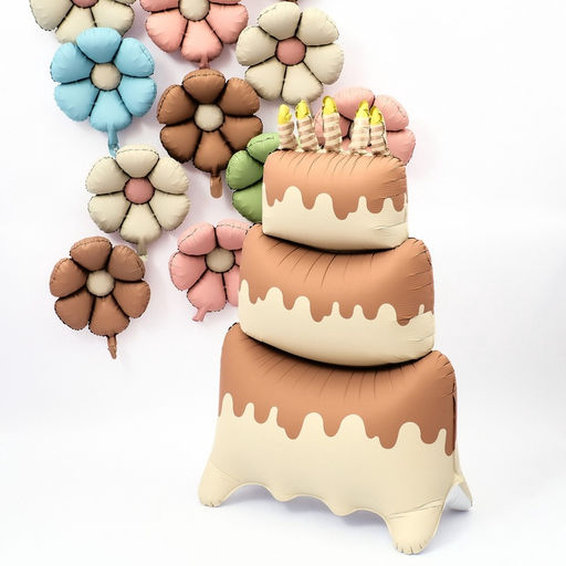 Воздушный шар фольгированный 60" «Большой сливочный торт», под воздух