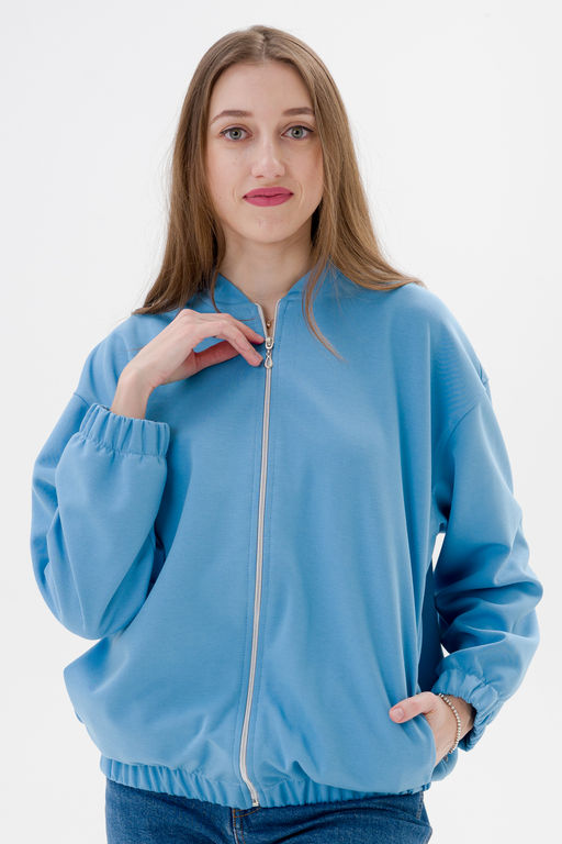 Бомбер из коттон фита Амадэль