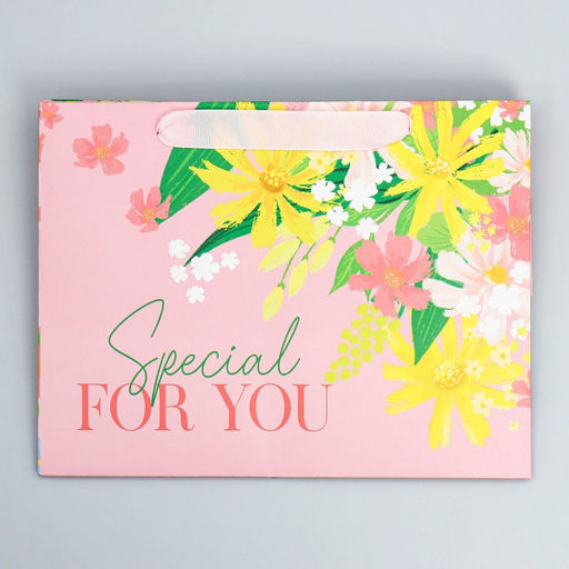 Пакет подарочный с широким дном, упаковка, Special for you, 25?19?18 см