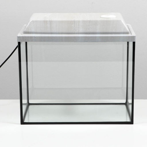 Аквариум «Прямоугольный» с крышкой, 30 литров, 40×23×32/37 см, беленый дуб