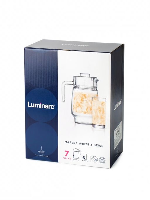 Набор питьевой 7 предметов МАРБЛ БЕЖ