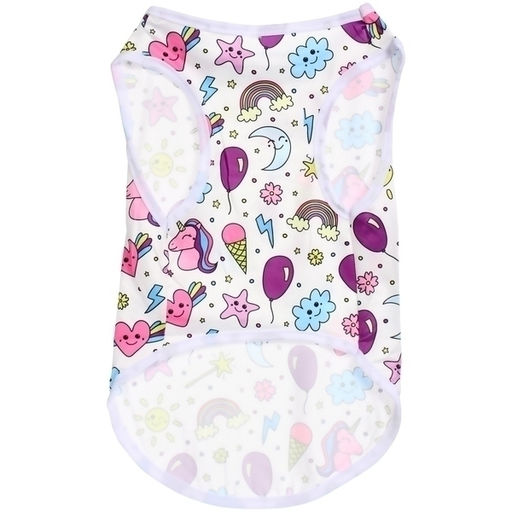 Цена за 2 шт. Майка для собак и кошек мелких и средних пород "БРО на стиле", яркая радуга, размер ХL (длина спинки 36см, объем груди 43см, от 9 до 12кг)