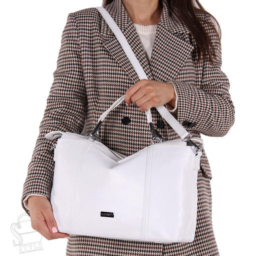Сумка женская кожаная 98045 white Velina Fabbiano-Safenta/30 в Новосибирске
