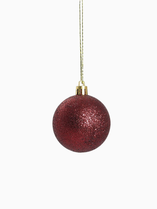 Ёлочные игрушки Мелодия ассорти люкс, шары новогодние, d=6 см, набор 24 шт., бело-бордовый - Зимнее волшебство фото 12