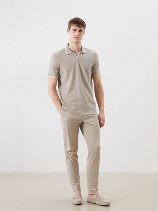 Polo Yaka Desenli Erkek Ti??rt