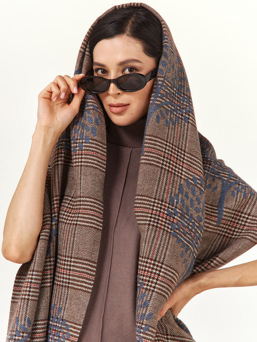 в составе ШЕРСТЬ и КАШЕМИР Большой, мягкий, теплый двусторонний палантин