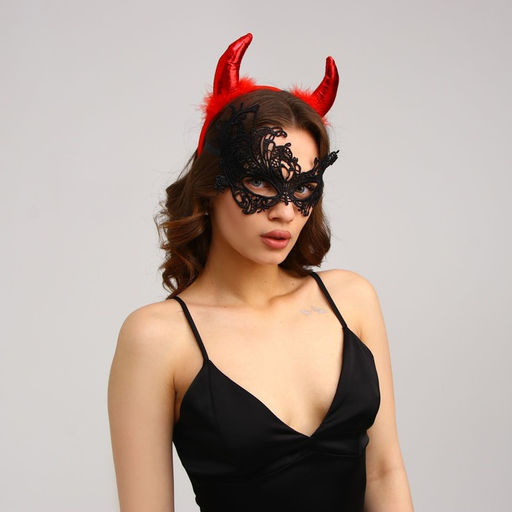 Карнавальный набор чертика «Роковая красотка», рожки, маска