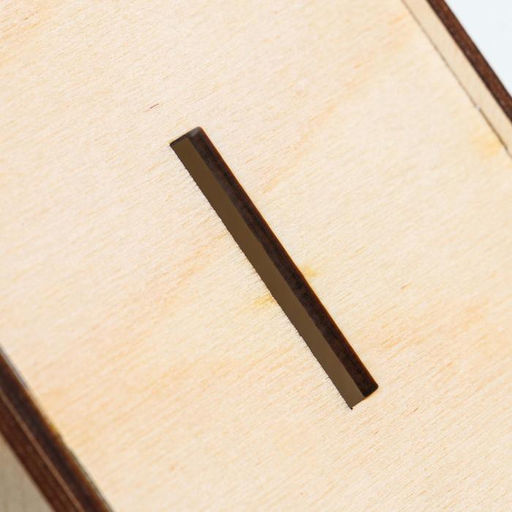 Деревянная копилка для денег «Дом», заготовка со вставкой и гравировкой, 20.5×20×9 см