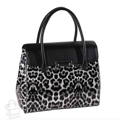 Сумка женская кожаная 1060-3Y black white Polina&Eiterou в Новосибирске