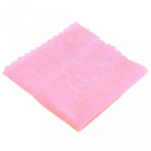Салфетка микрофибра 30х30см "Фигурная" розовый (Китай)