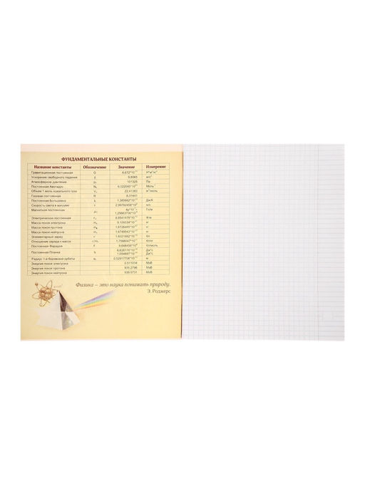 Тетрадь предметная Супернеон, 48 листов в клетку Физика, со справочным материалом, обложка мелованный картон, блок офсет - Calligrata фото 8