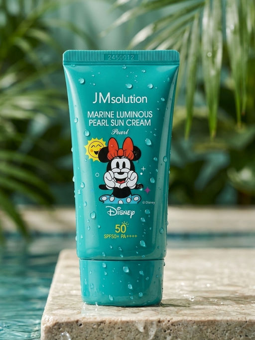 Jmsolution Увлажняющий солнцезащитный крем с жемчугом / Marine Luminous Pearl Sun Cream Pearl SPF50+/PA++++ Disney Minnie, 50 мл