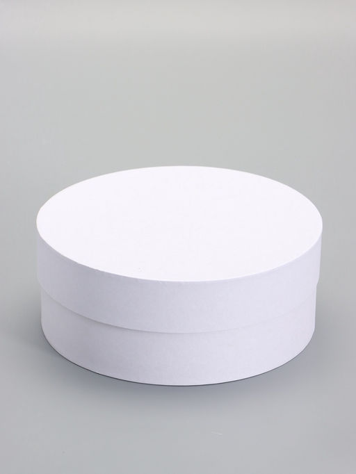 Коробка круглая подарочная белая, 20×8 см