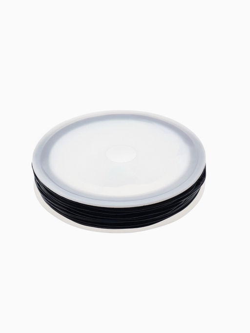 Цена за 2 шт. Нить силиконовая (резинка) d=0.7 мм, L=18 м, чёрная