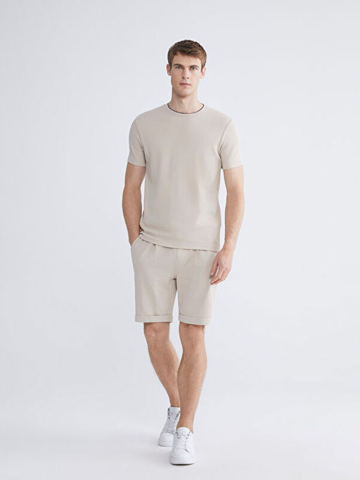 Bisiklet Yaka Erkek Penye Dokulu Ti??rt