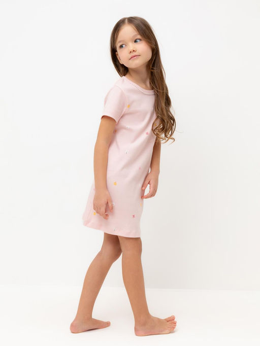 К 1156/бежево-розовый,полянка сорочка ночная для дев