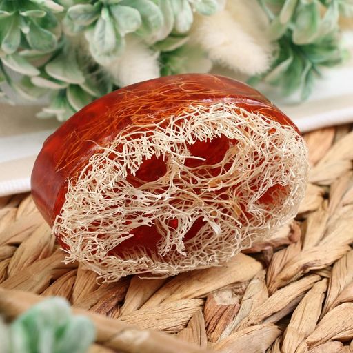Мыло массажное с люффой Кофе 100 г Добропаровъ коричневый  фото 5