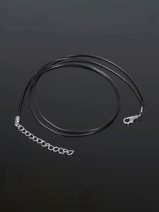 Цена за 10 шт. Шнурок из 2х нитей полиэстера, 43 см с удлинителем, чёрный