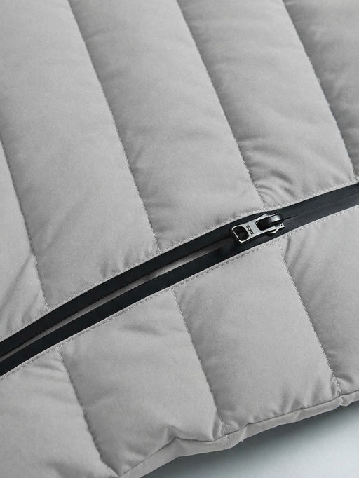 Куртка мужская гибридная стёганая с капюшоном с графеновой подкладкой бежевого цвета 9627_1B