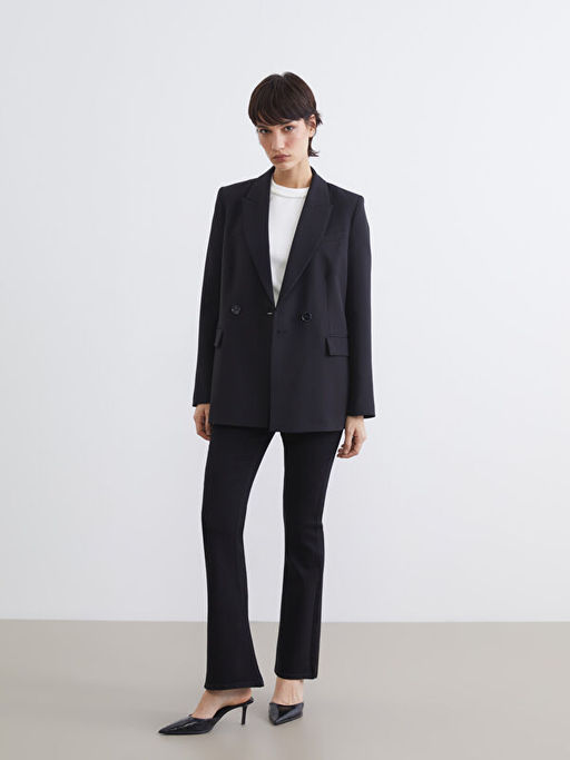 Kruvaze Yaka Kad?n Blazer Ceket