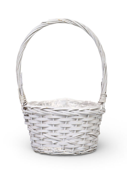 Корзина плетёная для хранения, ива, белая, набор 2 шт.