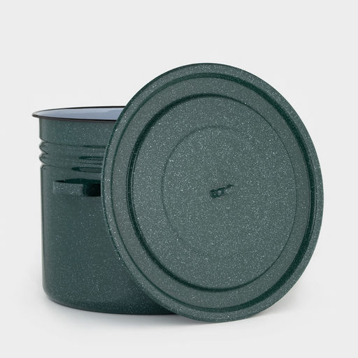 Бак эмалированный, 40 л, d=42 см, с крышкой, без декора, зелёный