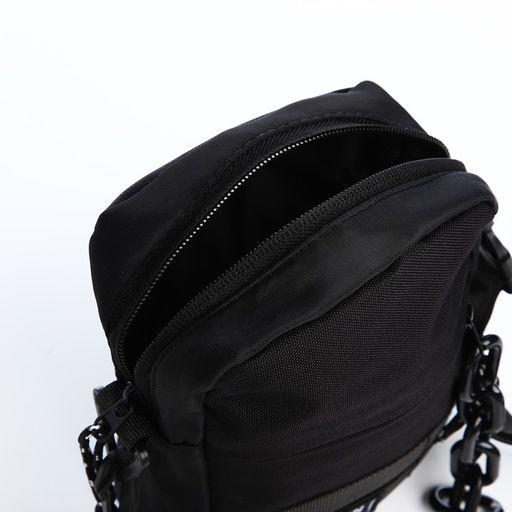 Сумка молодёжная на молнии, 1 наружный карман, цвет чёрный - Simaland фото 3