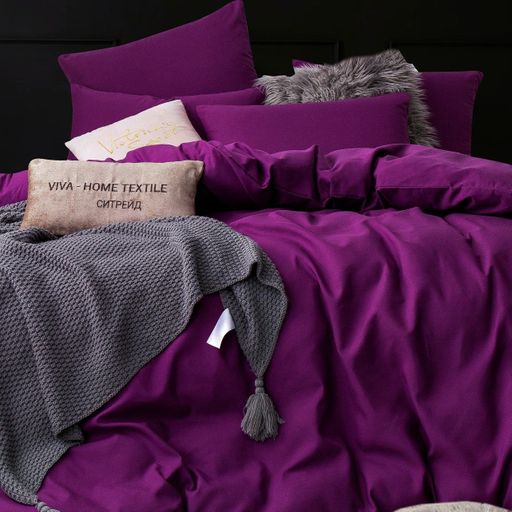 Комплект постельного белья Однотонный Сатин CS027 2 спальный 70-70 2 шт;50-70 2 шт