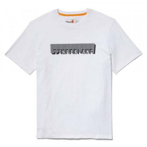 Мужская футболка Timberland SS Brand Carrier Linear Logo Tee Regular белая  фото 6