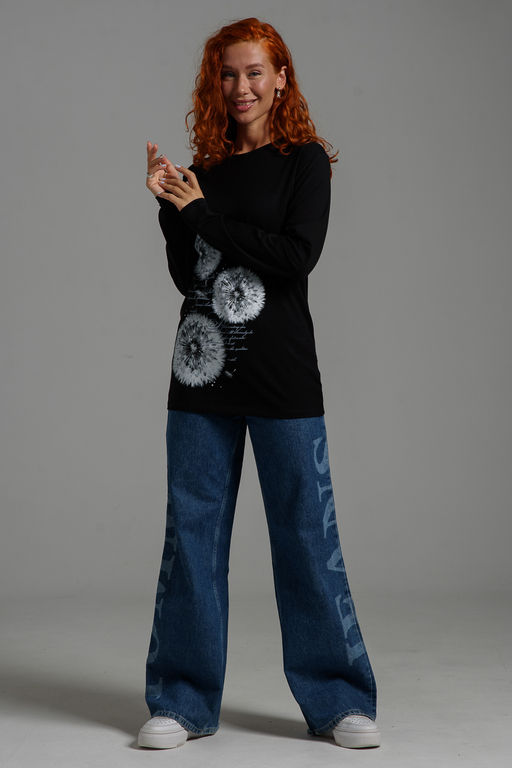 8543 Футболка с длинным рукавом женская