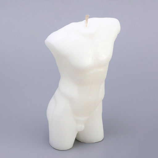 Свеча декоративная «Силуэт мужчины», 12×7.5 см, белая