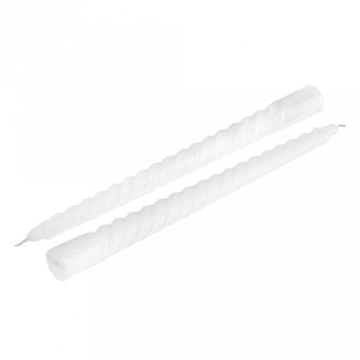 Свеча "Витая" д2см, h25см, набор 2шт, время горения 5ч, парафин, белый (Россия)