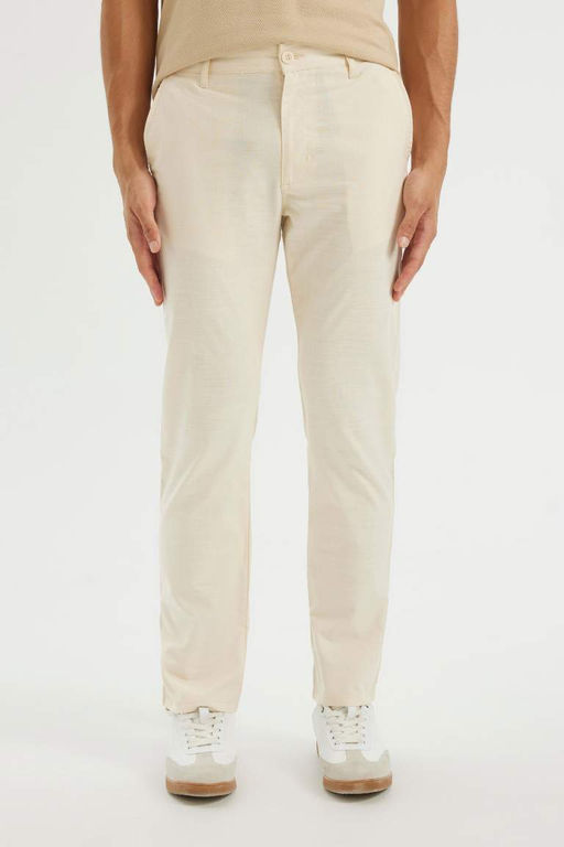 Прямые брюки-чинос из парусины - Defacto фото 3