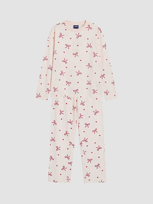 Bisiklet Yaka K?z ?ocuk Pijama Tak?m