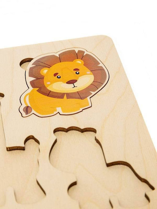 Игра развивающая деревянная Дикие животные (21х21см) - Десятое королевство фото 2