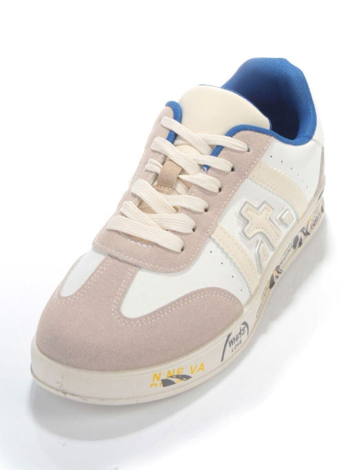 05-6015-2 WHITE/BEIGE Кроссовки женские (искусственные материалы) - No name фото 5