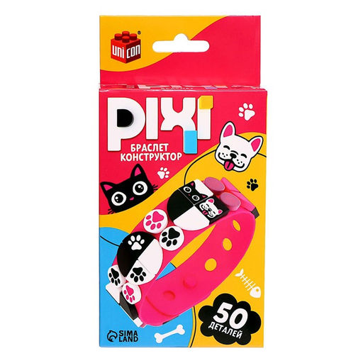 Браслет-конструктор Pixi. Зверята, 50 деталей - Unicon фото 4