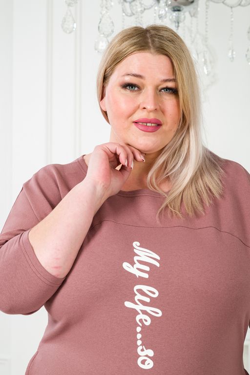 Платье женское из футера My life бежевый макси - Амадэль фото 3