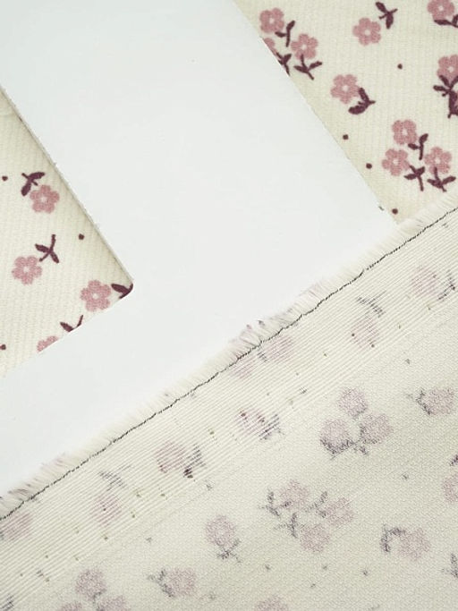 Микровельвет Аниэль цв.сливочный пломбир, ш.1.5м, хлопок-100%, 140гр/м.кв - Купава фото 8