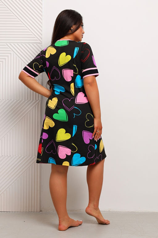 Халат женский из кулирки Марфа сердечки - Амадэль фото 12