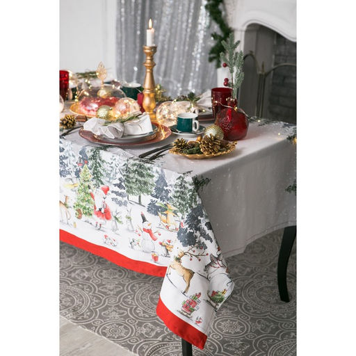 Скатерть Этель Праздник в лесу 147х110 см с ГМВО,100% хлопок,саржа 190гр/м2  фото 8