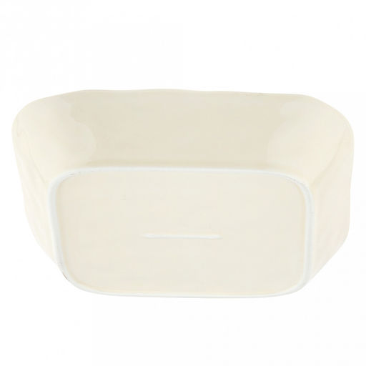 "Карусель" Тарелка глубокая фарфоровая 195х193х40мм, 700мл, асимметричная форма, с деколью, кремовый (Китай)