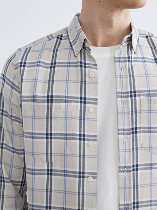 Regular Fit Uzun Kollu Ekose Erkek G?mlek