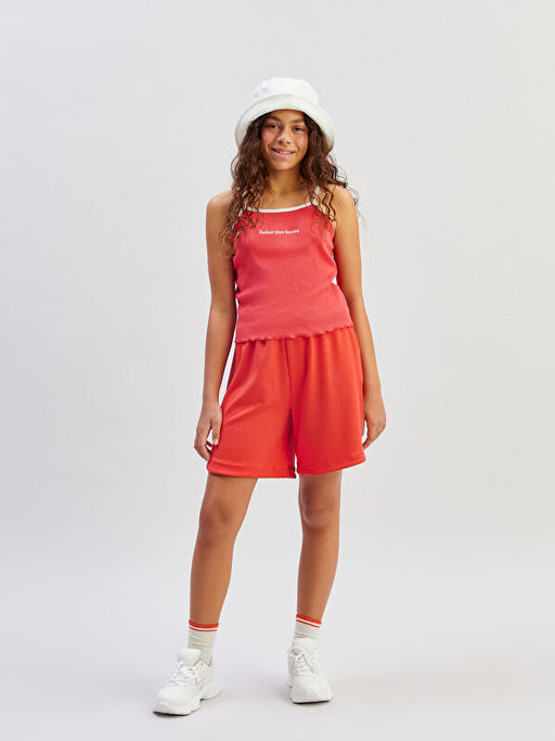 Kare Yaka K?z ?ocuk Crop Atlet