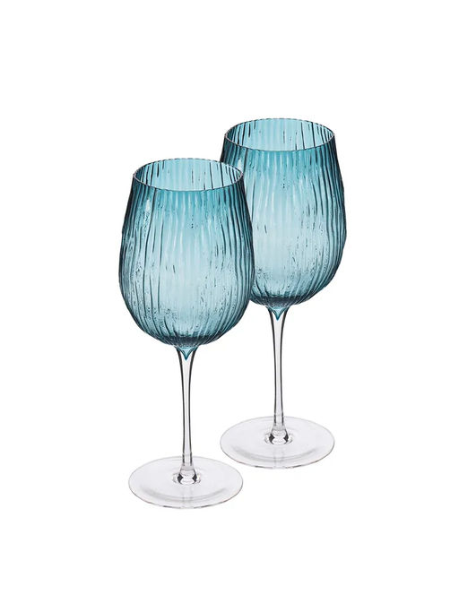 52622 GIPFEL Набор бокалов VISCONTI 560 мл (2шт.). Материал: стекло. Цвет: сине-зеленый.