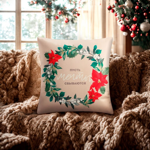 Чехол на подушку Этель Мечты, 40*40 см, 100 п/э, велюр  фото 13