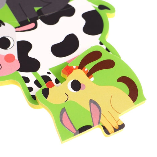 Пазлы мягкие для малышей Крошка Я «Пирамидка: Животные фермы», 5 деталей