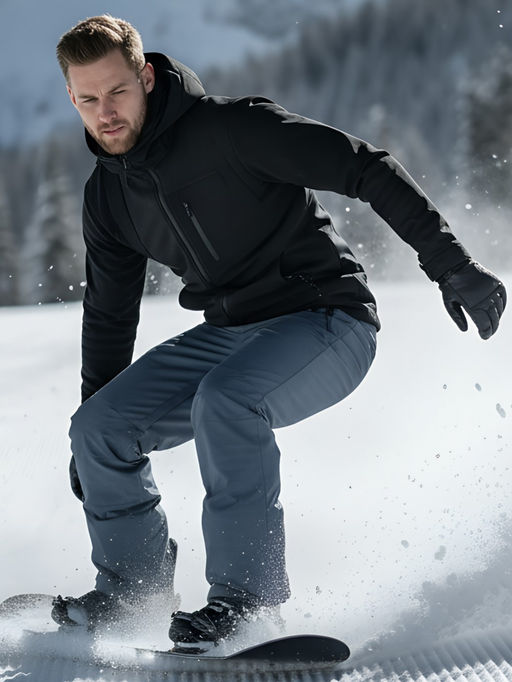 Полукомбинезон утепленный мужской зимний горнолыжный темно-серого цвета 2405TC