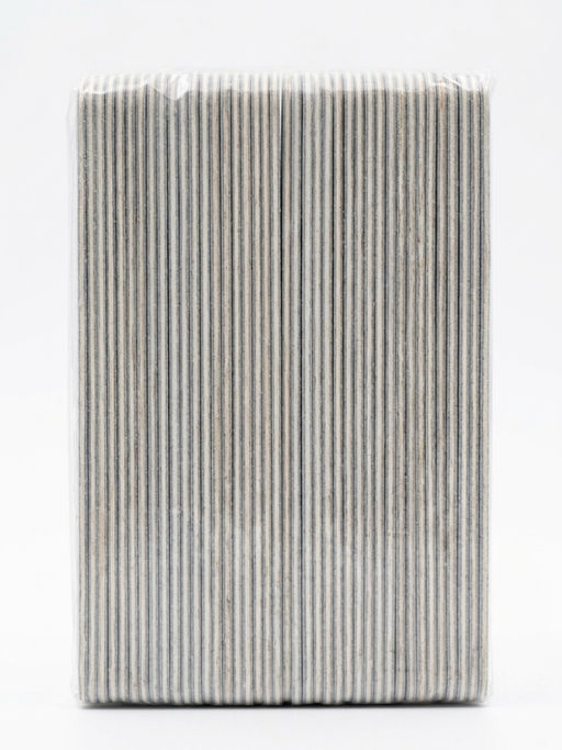 Kristaller Пилка маникюрная на деревянной основе тонкая, 100/180 грит, 13 см, 50 шт.